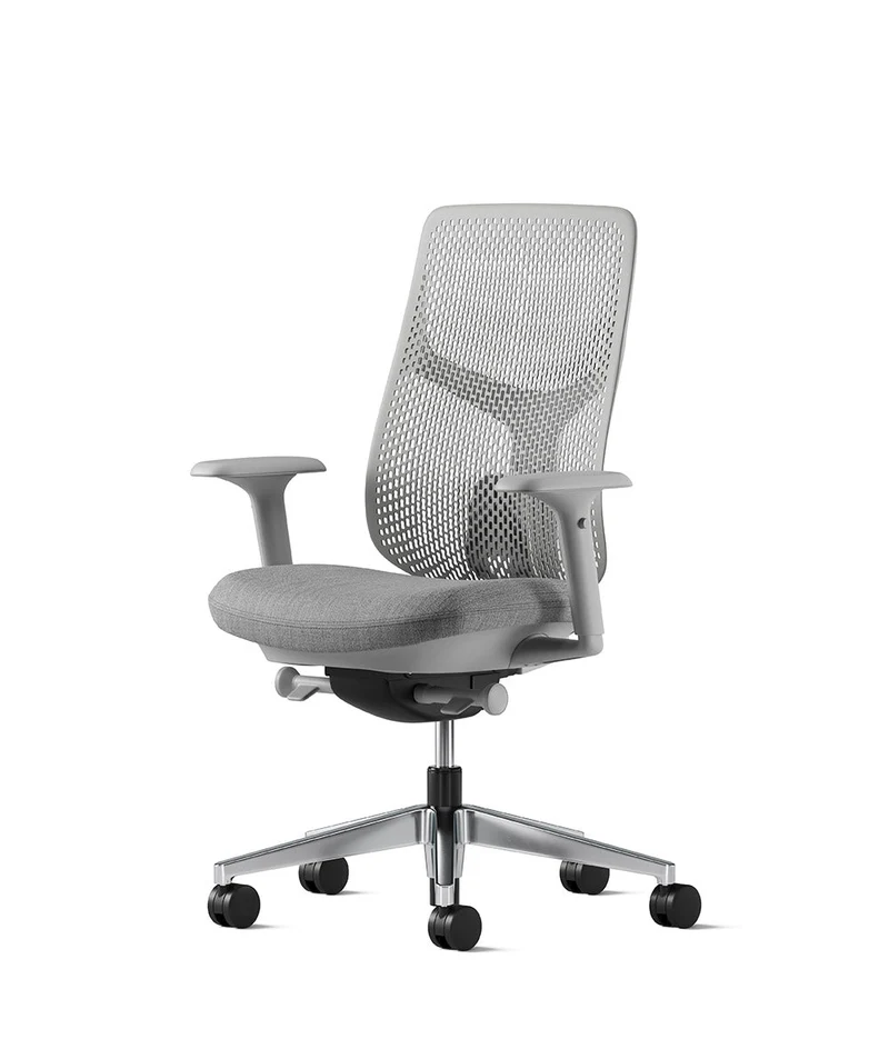 Siège de bureau Verus à dossier Triflex* Mineral en aluminium poli
