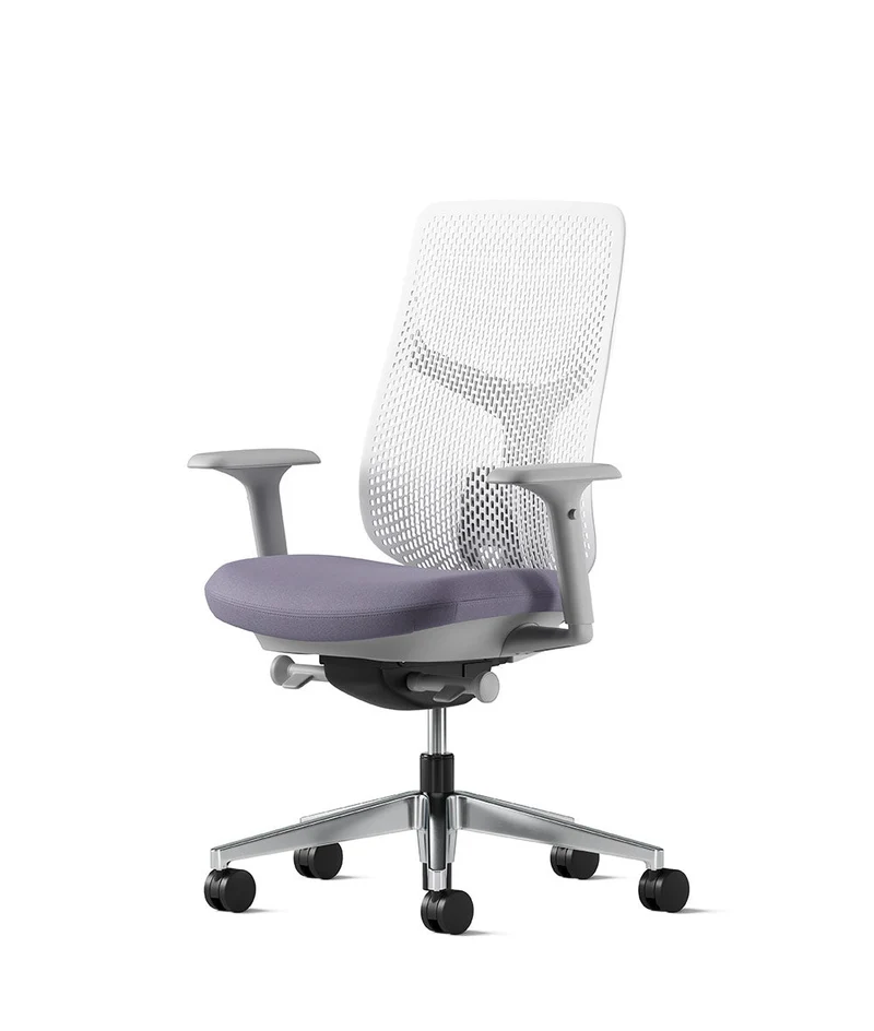 Siège de bureau Verus à dossier Triflex* Mineral en aluminium poli