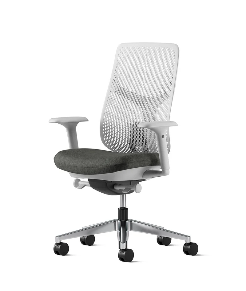 Siège de bureau Verus à dossier Triflex* Mineral en aluminium poli