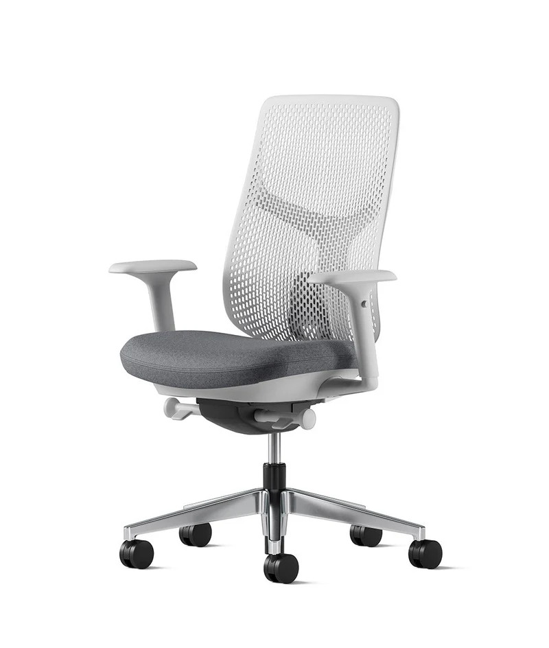 Siège de bureau Verus à dossier Triflex* Mineral en aluminium poli