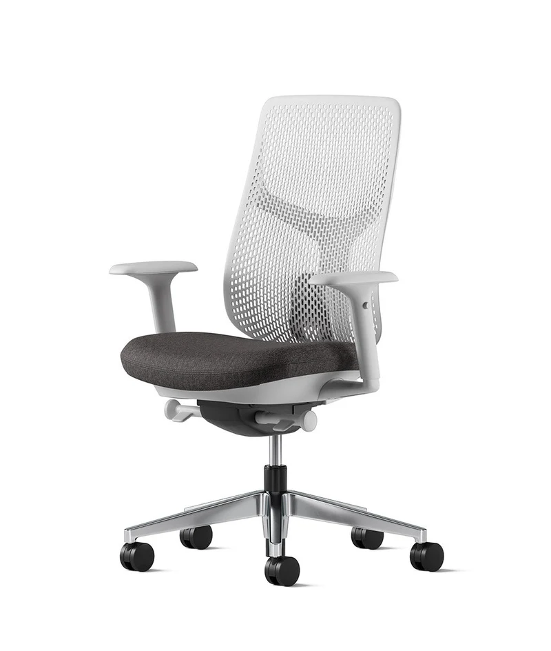 Siège de bureau Verus à dossier Triflex* Mineral en aluminium poli