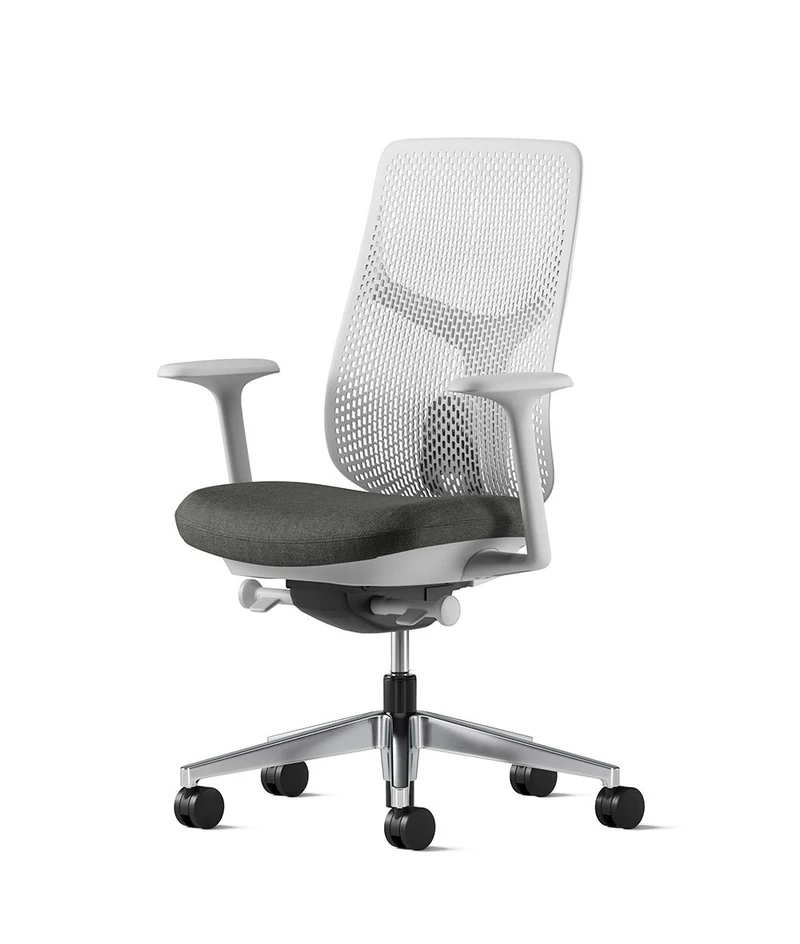 Siège de bureau Verus à dossier Triflex* Mineral en aluminium poli