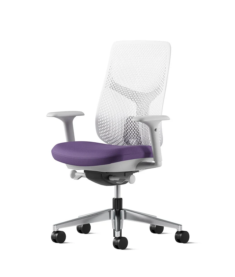 Siège de bureau Verus à dossier Triflex* Mineral en aluminium poli