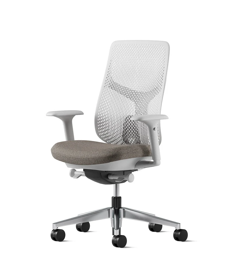 Siège de bureau Verus à dossier Triflex* Mineral en aluminium poli