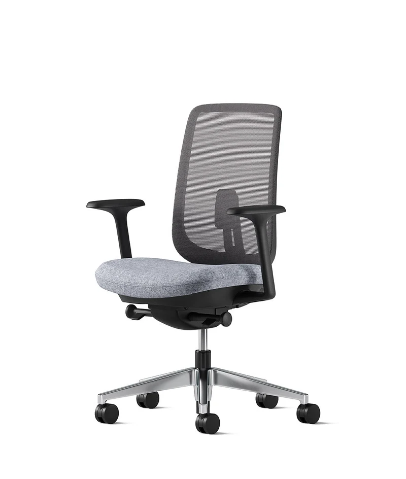 Siège de bureau Verus Suspension* Noir en aluminium poli