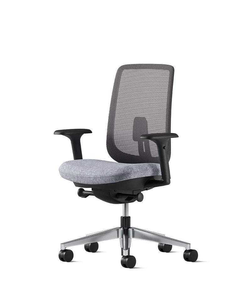 Siège de bureau Verus Suspension* Noir en aluminium poli