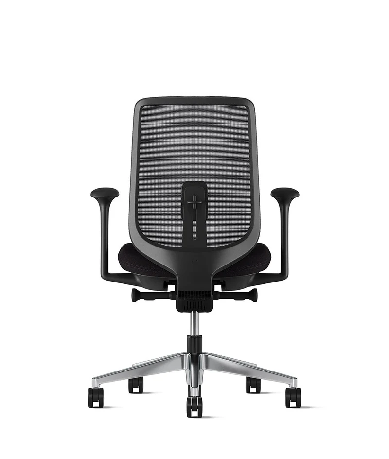 Siège de bureau Verus Suspension* Noir en aluminium poli
