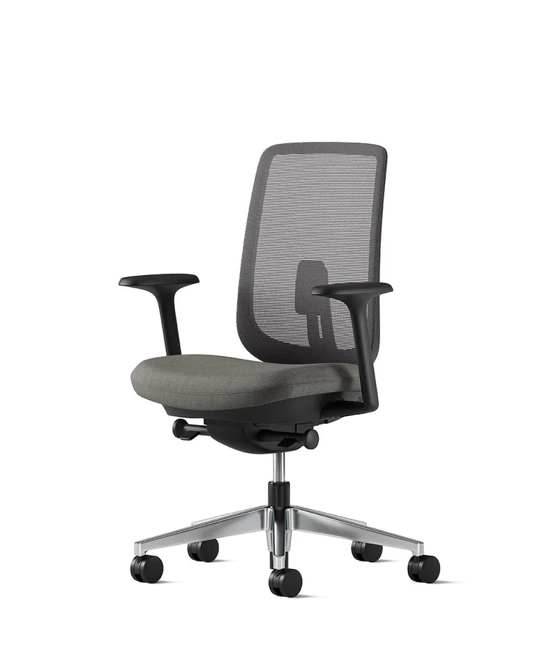 Siège de bureau Verus Suspension* Noir en aluminium poli