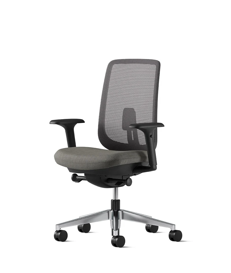 Siège de bureau Verus Suspension* Noir en aluminium poli