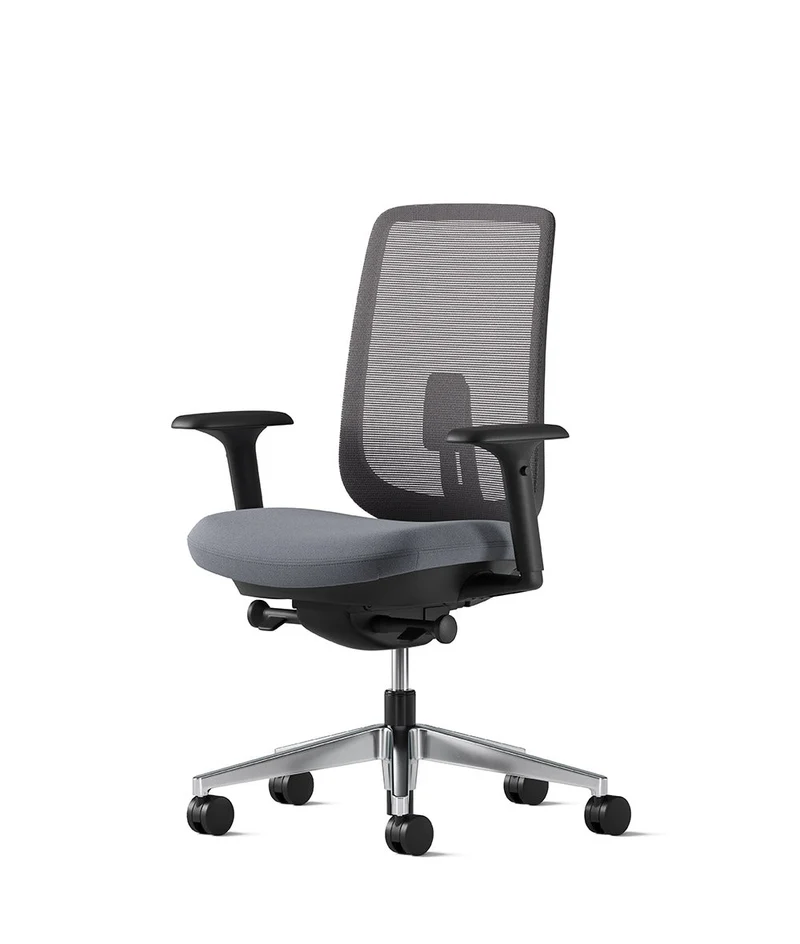 Siège de bureau Verus Suspension* Noir en aluminium poli