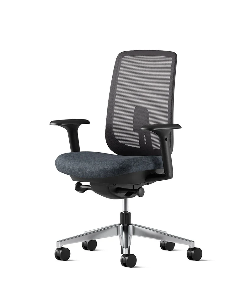 Siège de bureau Verus Suspension* Noir en aluminium poli