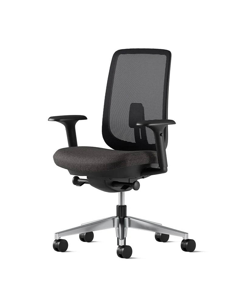 Siège de bureau Verus Suspension* Noir en aluminium poli