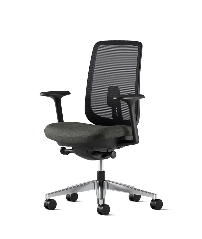 Siège de bureau Verus Suspension* Noir en aluminium poli