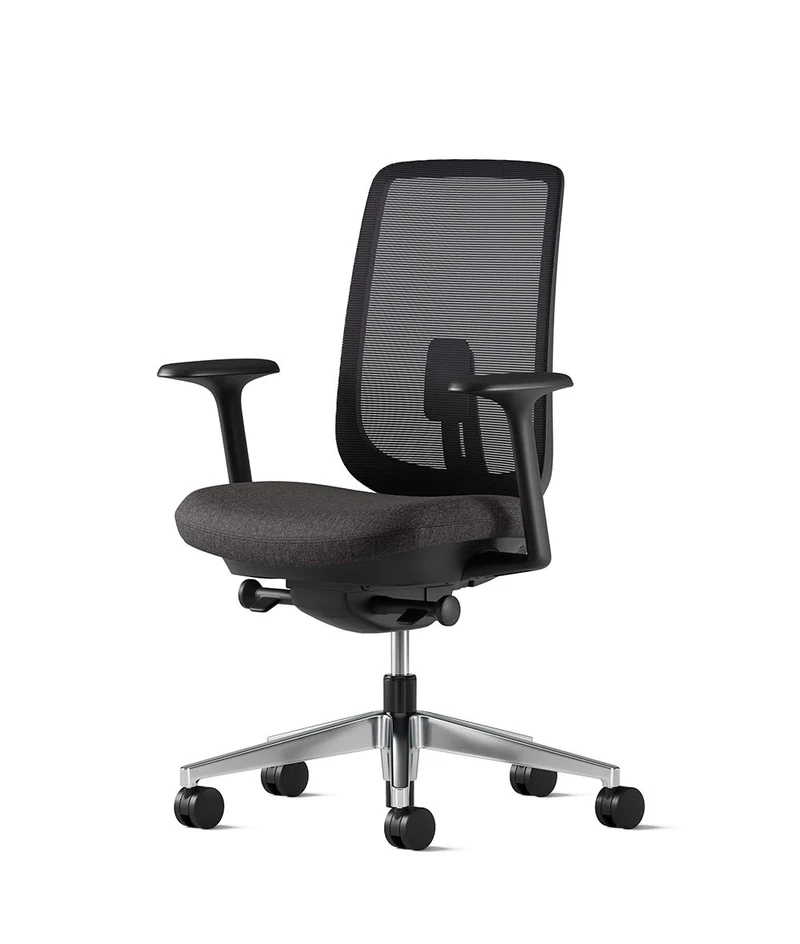 Siège de bureau Verus Suspension* Noir en aluminium poli