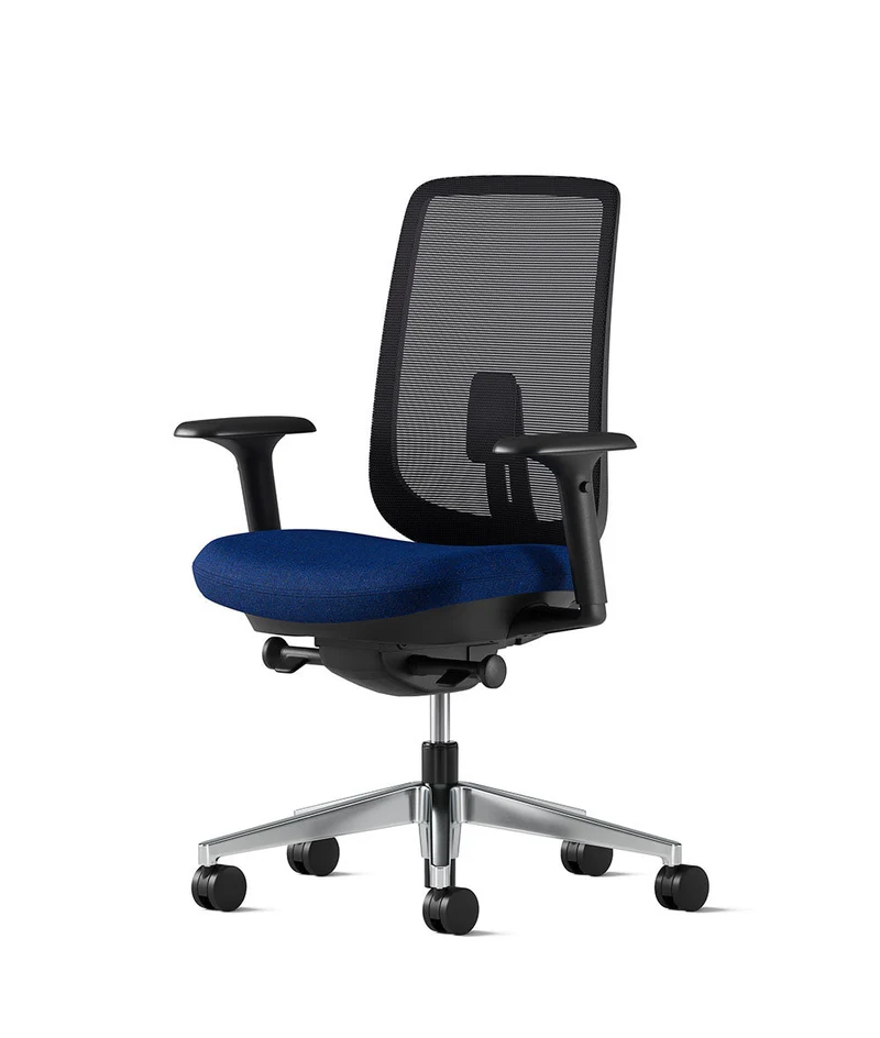 Siège de bureau Verus Suspension* Noir en aluminium poli