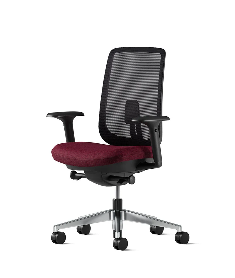 Siège de bureau Verus Suspension* Noir en aluminium poli