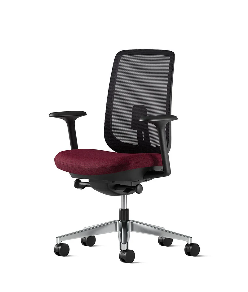 Siège de bureau Verus Suspension* Noir en aluminium poli