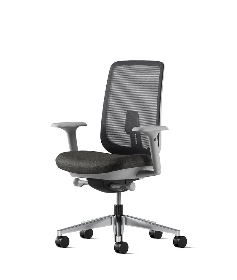 Siège de bureau Verus Suspension* Mineral et aluminium poli
