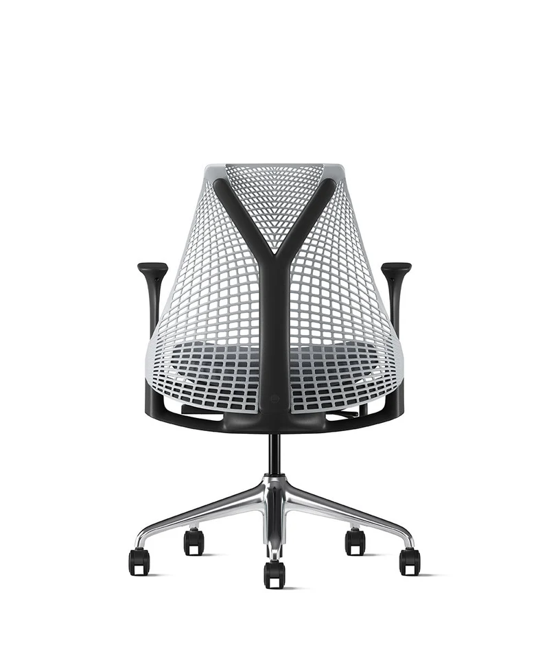 Siège de bureau Sayl* Noir et aluminium poli