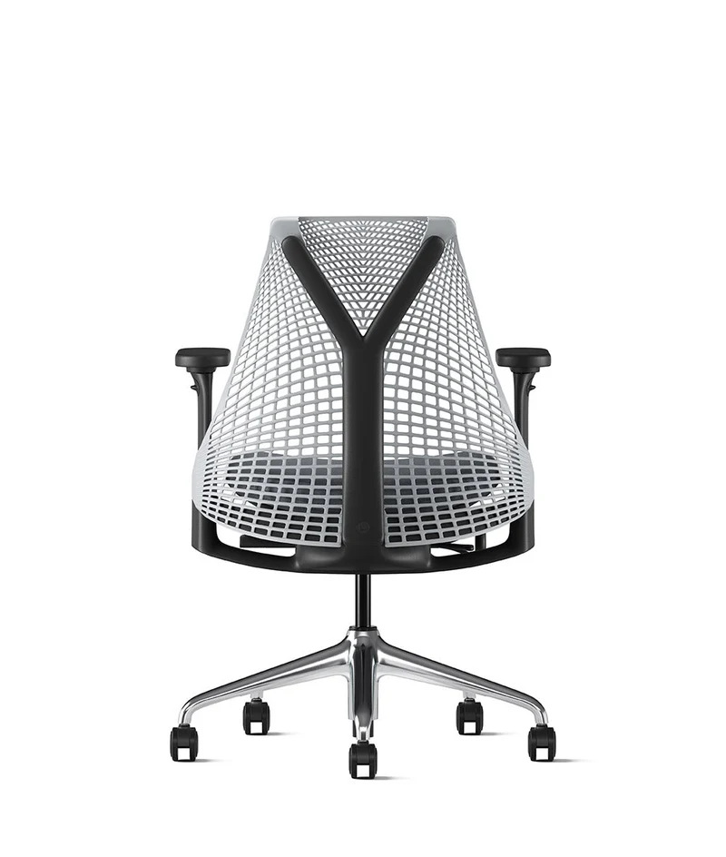 Siège de bureau Sayl* Noir et aluminium poli