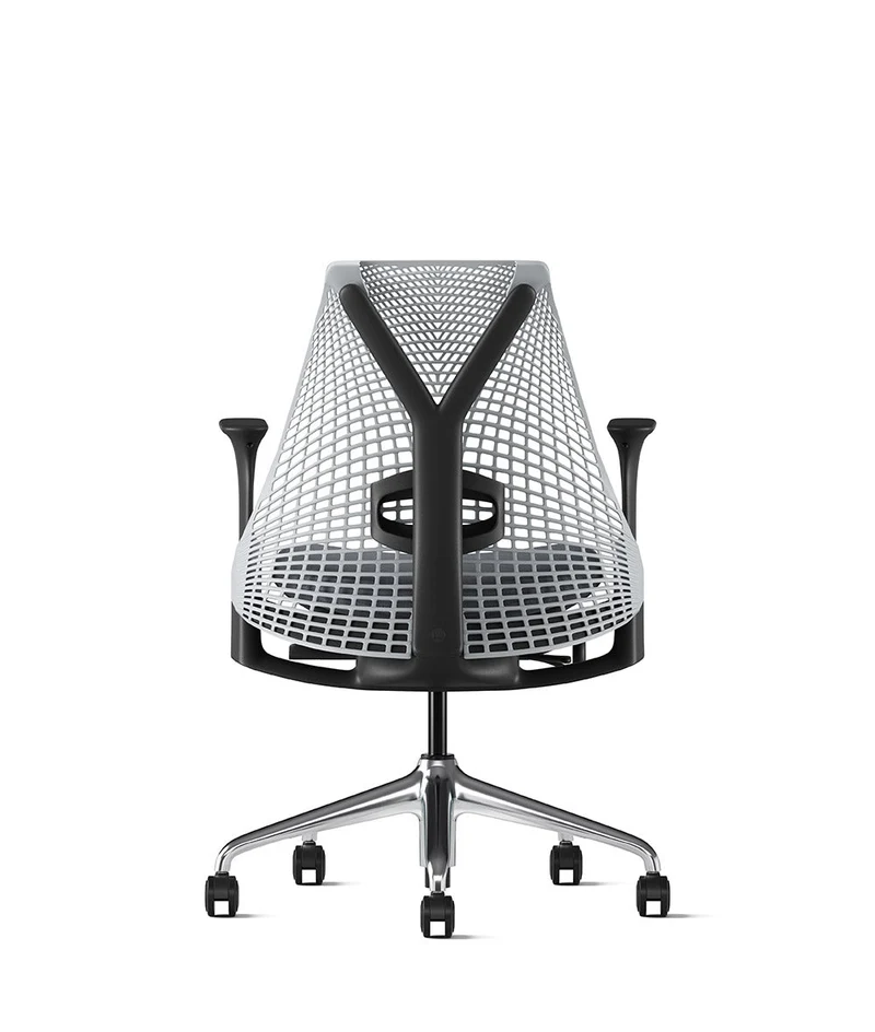Siège de bureau Sayl* Noir et aluminium poli