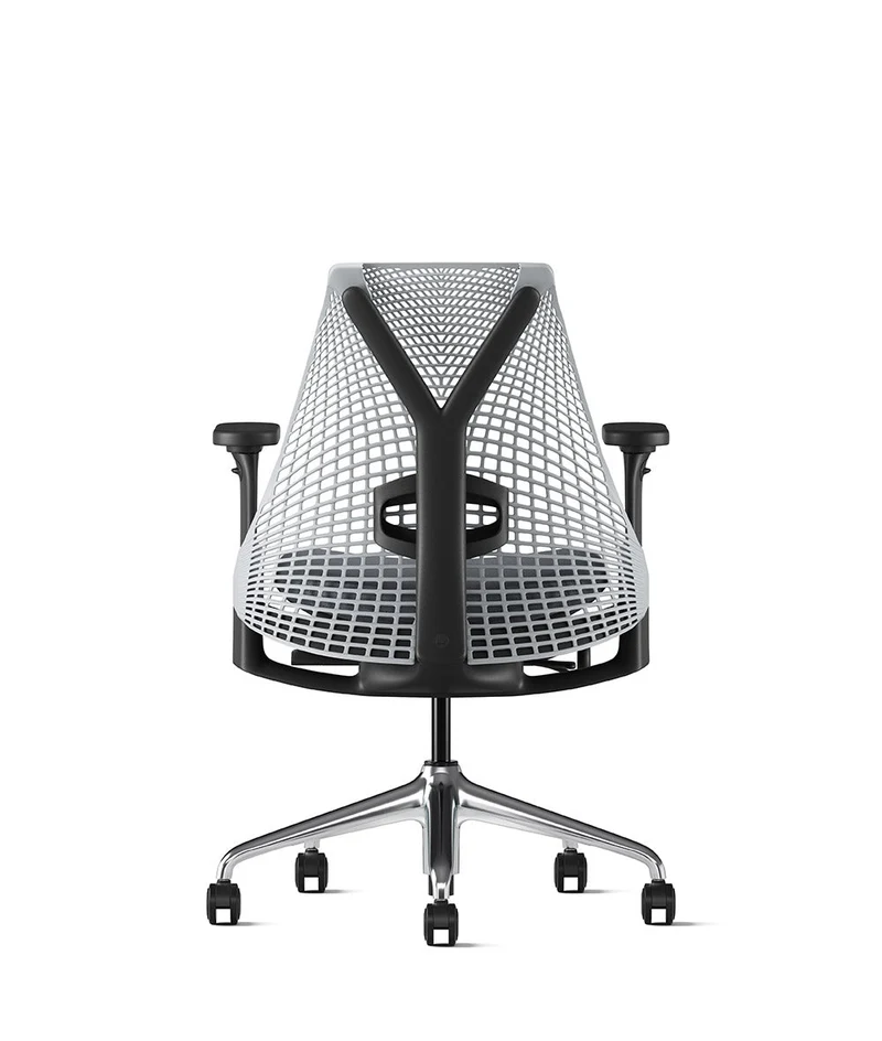 Siège de bureau Sayl* Noir et aluminium poli