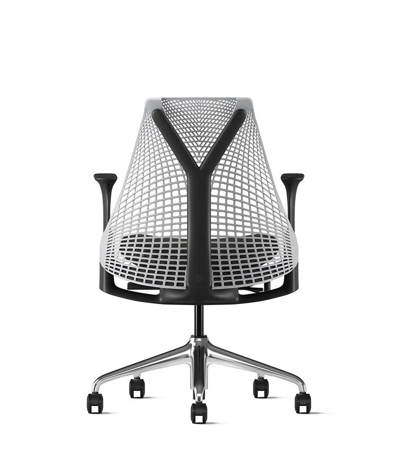 Siège de bureau Sayl* Noir et aluminium poli