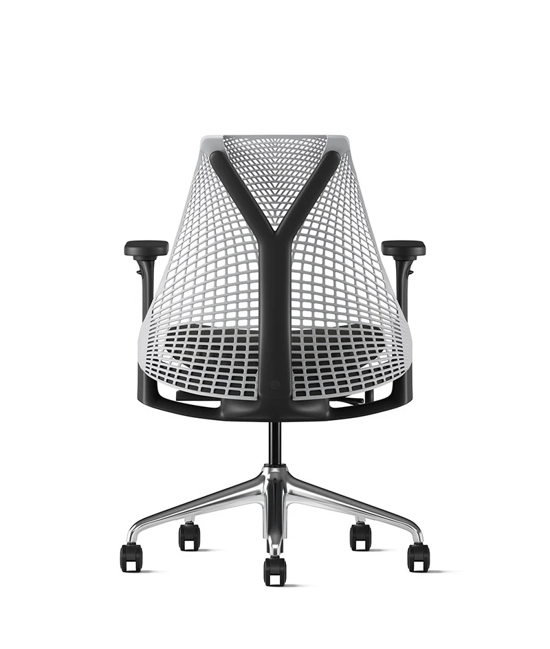 Siège de bureau Sayl* Noir et aluminium poli