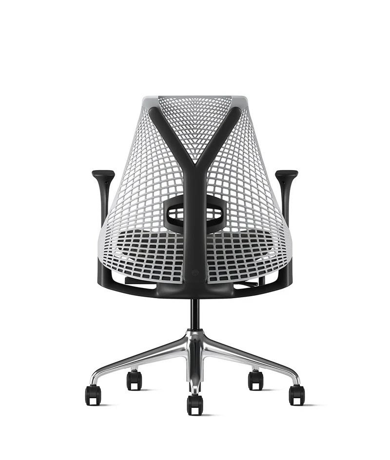 Siège de bureau Sayl* Noir et aluminium poli
