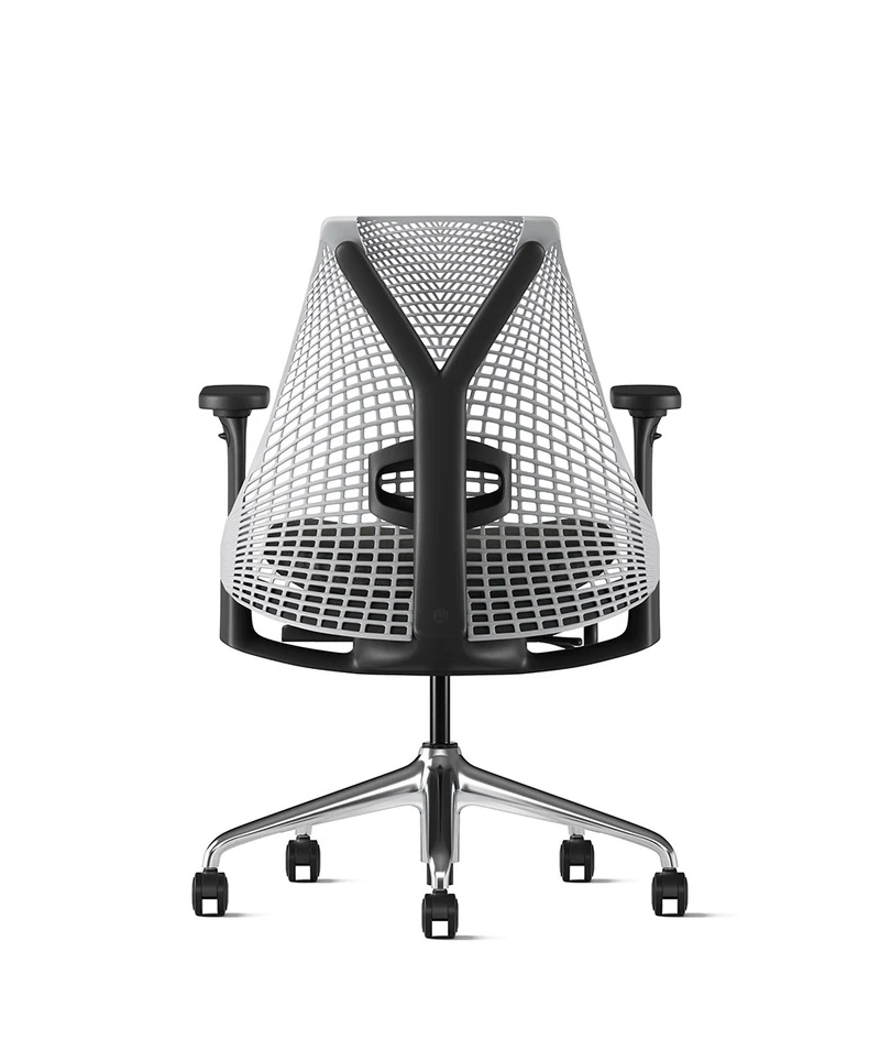 Siège de bureau Sayl* Noir et aluminium poli