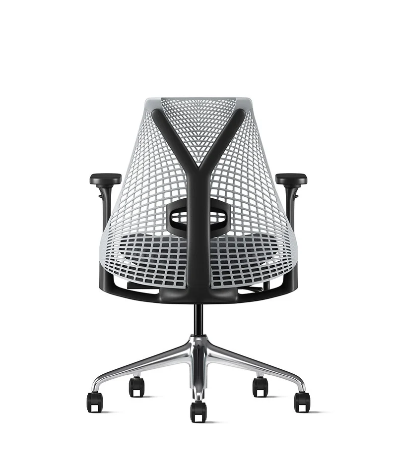 Siège de bureau Sayl* Noir et aluminium poli