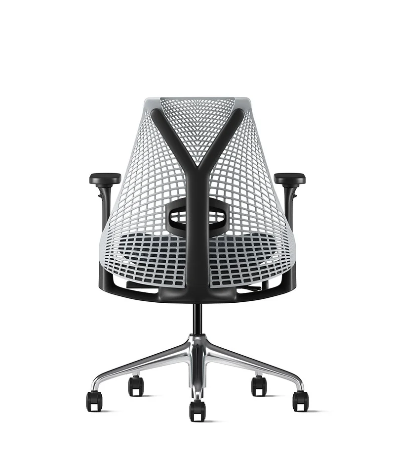 Siège de bureau Sayl* Noir et aluminium poli