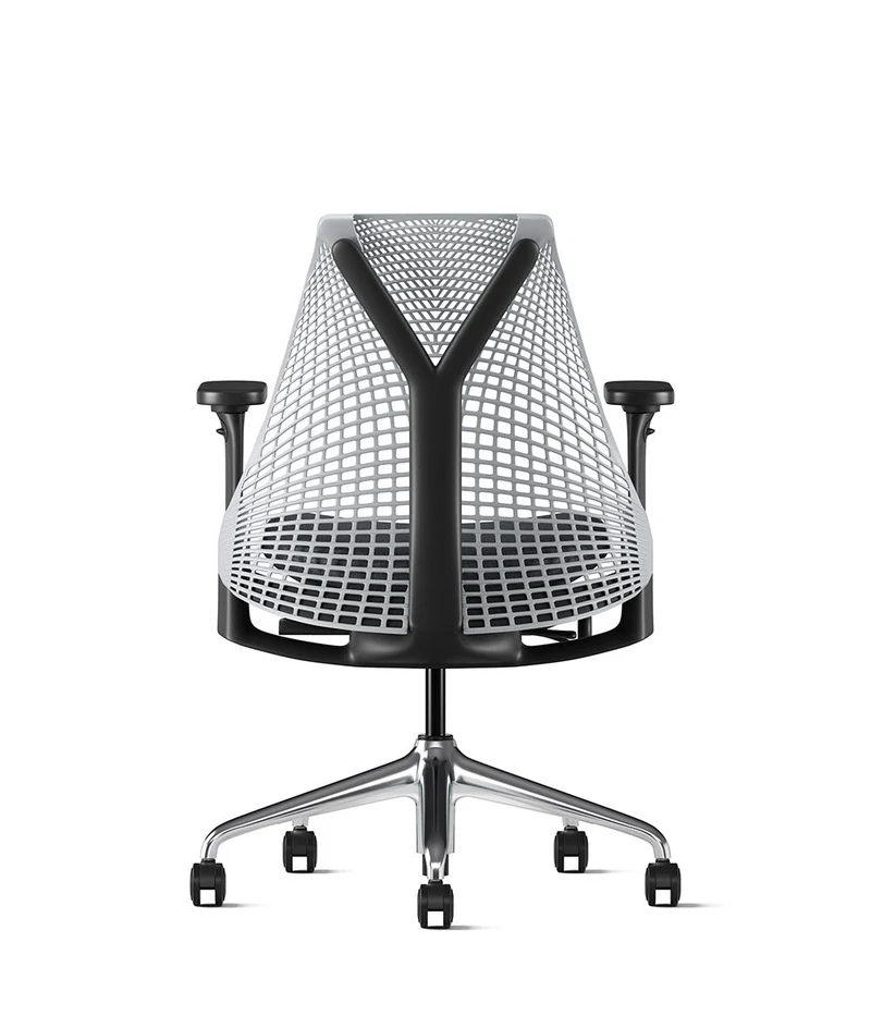 Siège de bureau Sayl* Noir et aluminium poli