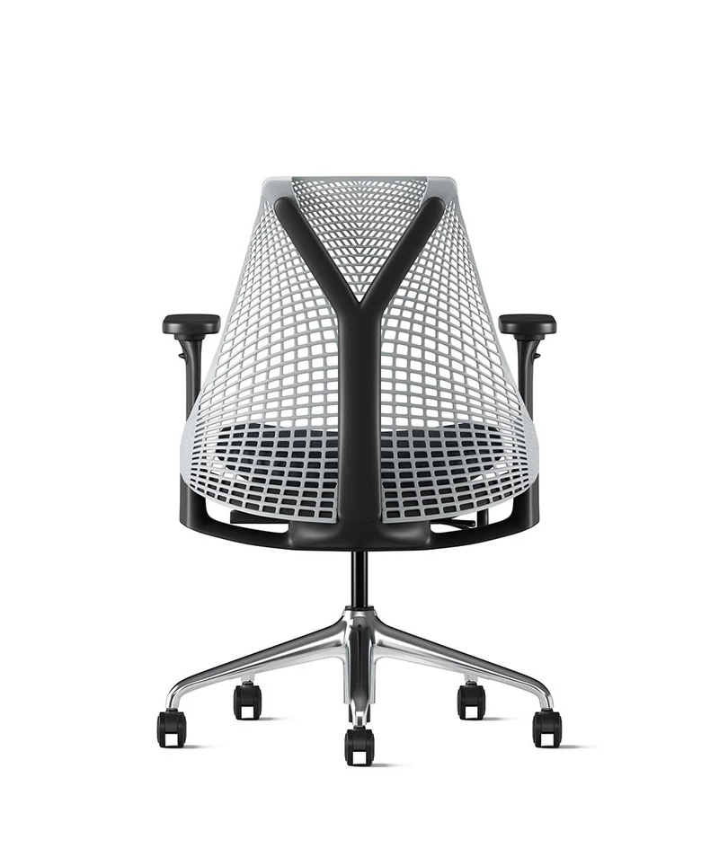 Siège de bureau Sayl* Noir et aluminium poli