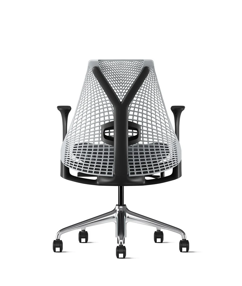 Siège de bureau Sayl* Noir et aluminium poli