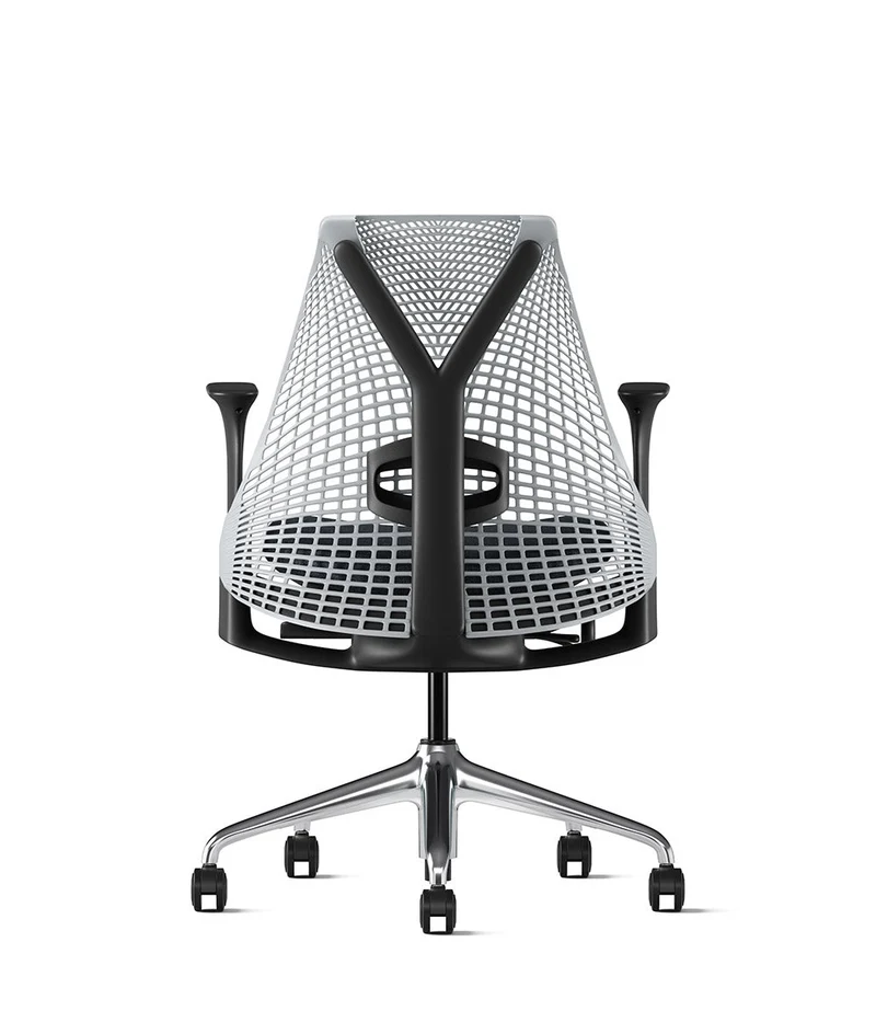 Siège de bureau Sayl* Noir et aluminium poli