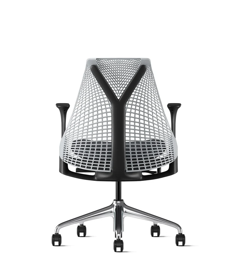 Siège de bureau Sayl* Noir et aluminium poli