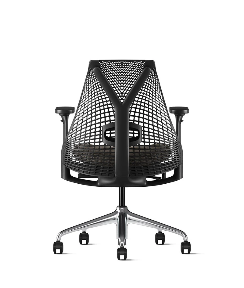 Siège de bureau Sayl* Noir et aluminium poli