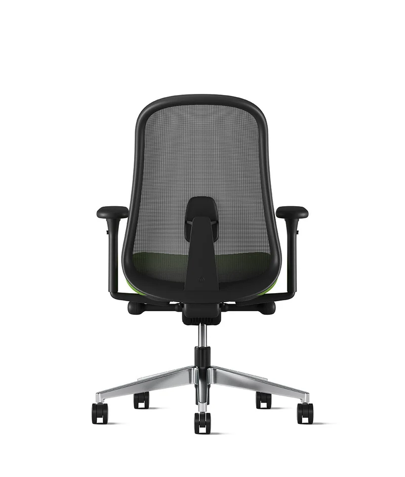 Siège de bureau Lino* Noir et aluminium poli