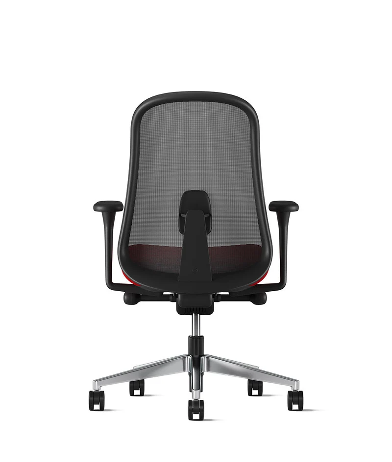 Siège de bureau Lino* Noir et aluminium poli