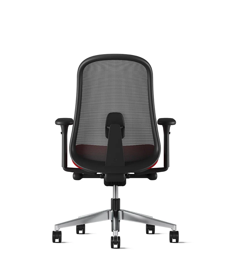 Siège de bureau Lino* Noir et aluminium poli
