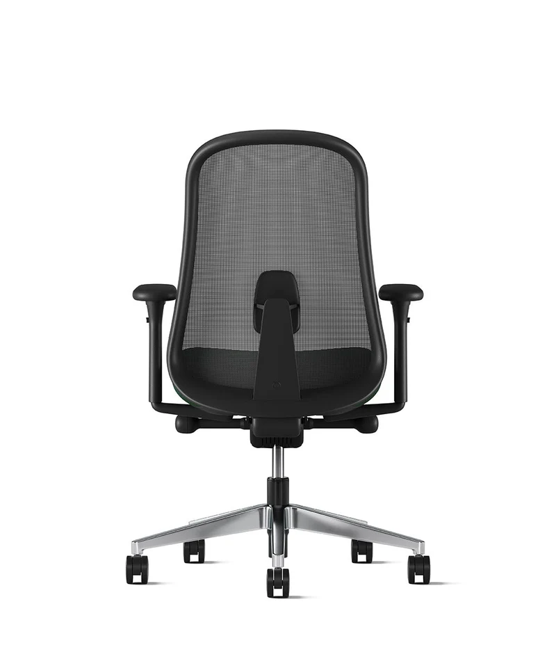 Siège de bureau Lino* Noir et aluminium poli