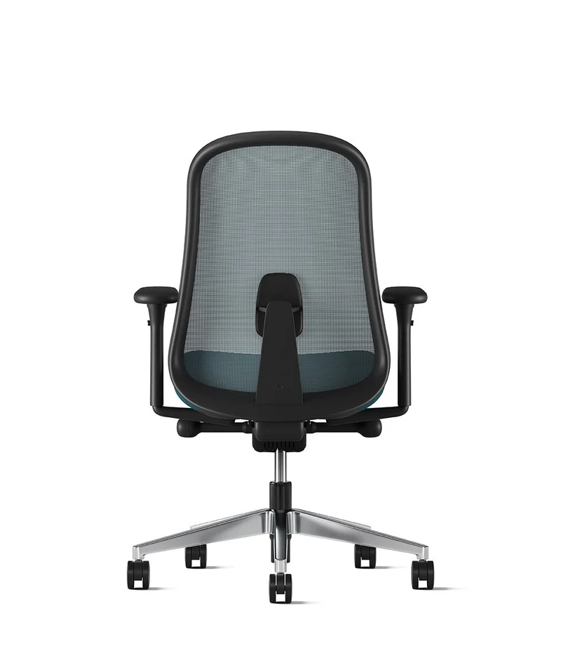 Siège de bureau Lino* Noir et aluminium poli