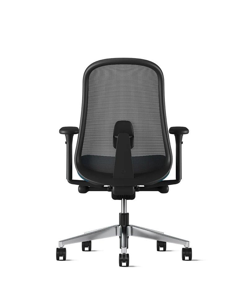 Siège de bureau Lino* Noir et aluminium poli