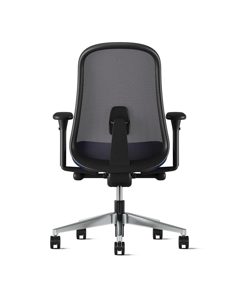 Siège de bureau Lino* Noir et aluminium poli