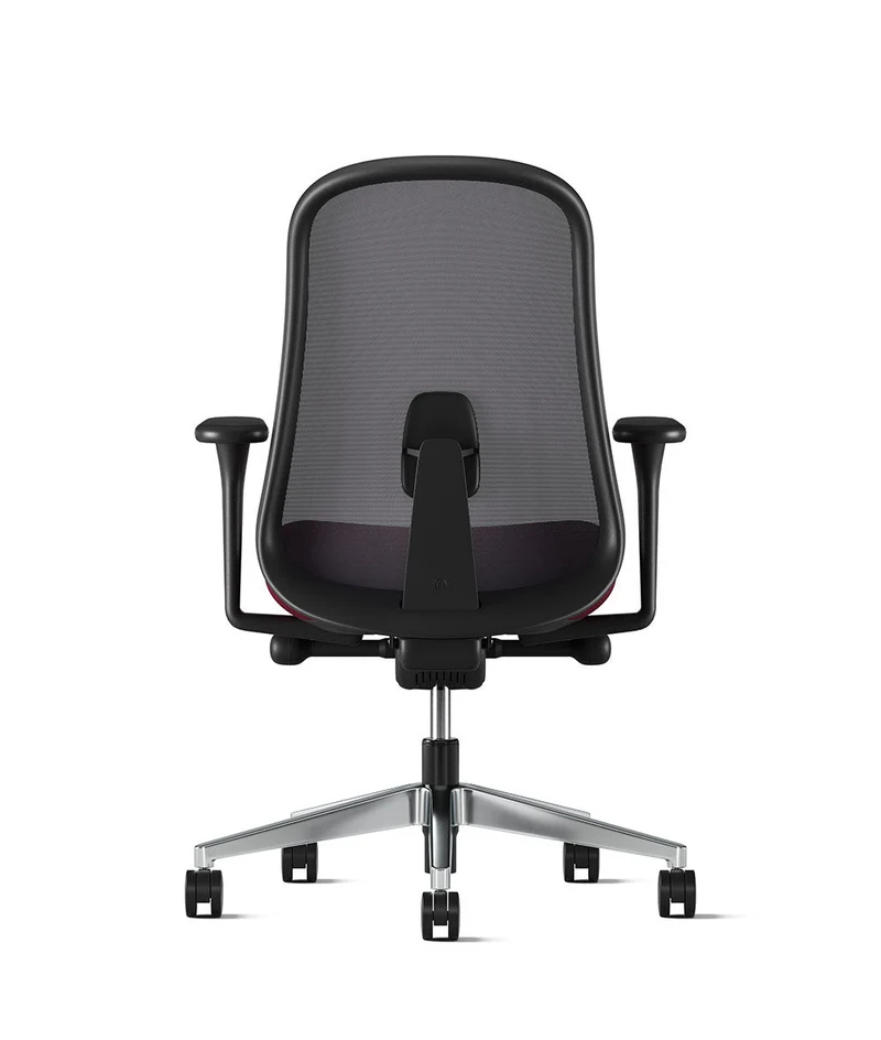 Siège de bureau Lino* Noir et aluminium poli