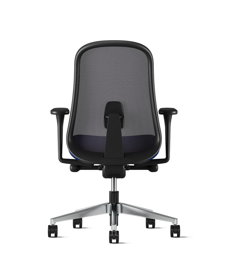 Siège de bureau Lino* Noir et aluminium poli
