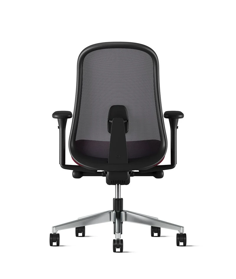 Siège de bureau Lino* Noir et aluminium poli