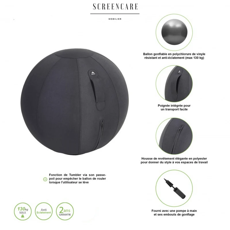 Swiss Ball Noir