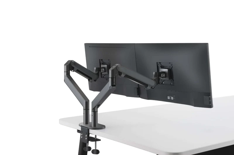 Bras Articulé Double Écran Ordinateur Jamy - Noir